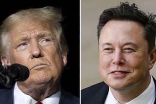 Na bosnímke bývalý americký prezident Donald Trump a miliardár Elon Musk.