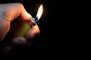 lighting a lighter