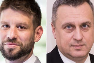 Na snímke Michal Šimečka (PS) a Andrej Danko (SNS).