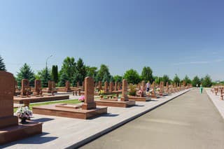 Beslan, North Ossetia, Russia - June 02-2019: City of angels - memorial cemetery where 266 people were buried who died during the terrorist attack in Beslan on September 1-3, 2004