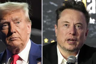 Americký republikánsky prezidentský kandidát Donald Trump a miliardár Elon Musk.