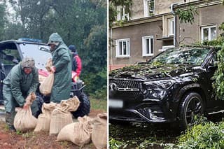 Extrémne počasie od piatkového skorého rána bičuje Slovensko, najmä západ krajiny. 