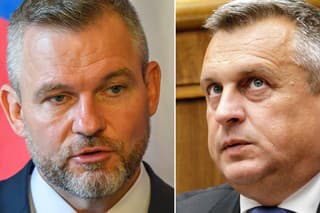 Na snímke prezident Peter Pellegrini a Andrej Danko.