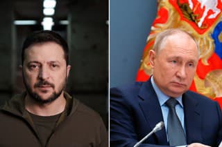 Volodymyr Zelenskyj, Vladimir Putin.