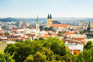 View of the City of Nitra, Slovakia as Seen from Nitra Castle