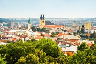 View of the City of Nitra, Slovakia as Seen from Nitra Castle