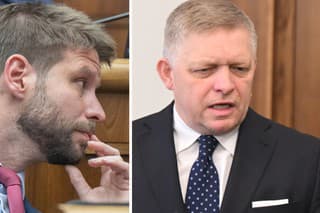 Michal Šimečka a Robert Fico.