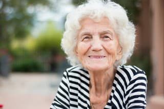 Beautiful Senior Woman Outdoors