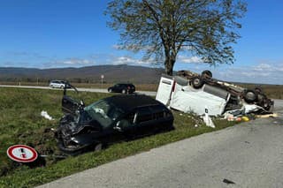 Nehoda sa stala medzi obcami Kravany a Bačkov v okrese Trebišov.