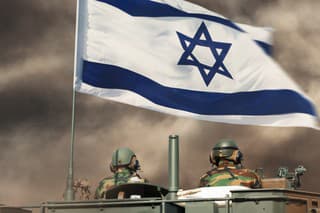 Flag of Israel on the tank