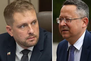 Minister zdravotníctva SR Kamil Šaško (Hlas-SD) a minister financií SR Ladislav Kamenický (Smer-SD).