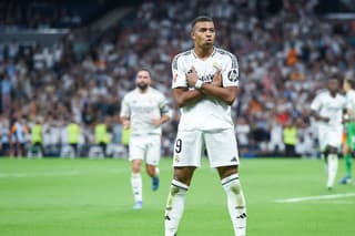 Francúzsky futbalista Kylian Mbappé v drese Realu Madrid.