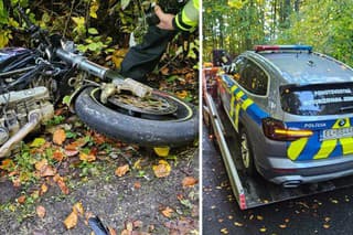 Motocyklista narazil do policajného auta v období zákazu viesť vozidlá.