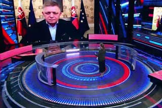 Robert Fico v ruskej televízii. 