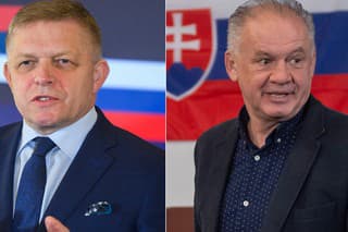 Premiér Robert Fico (vľavo) a exprezident Andrej Kiska. 