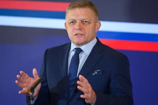 Robert Fico počas tlačovej konferencie po summite lídrov Slovenskej republiky, Srbska a Maďarska.