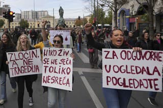 Protest proti korupcii v Srbsku