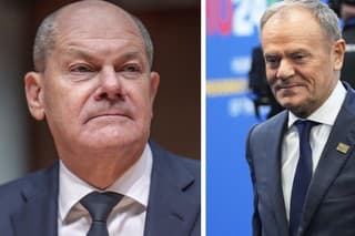 Olaf Scholz (vľavo) a Donald Tusk