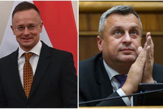 Maďarský minister zahraničných vecí Péter Szijjártó a podpredseda Národnej rady SR Andrej Danko.