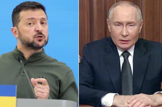 Volodymyr Zelenskyj, Vladimir Putin.