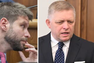 Michal Šimečka a Robert Fico.