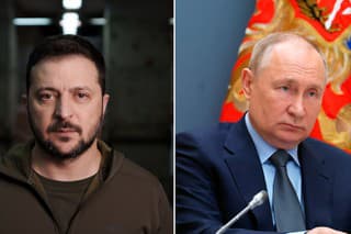 Volodymyr Zelenskyj, Vladimir Putin.