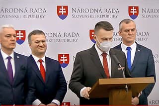 (Zľava) Ján Ferenčák, Radomír Šalitroš, Samuel Migaľ, Roman Malatinec. 