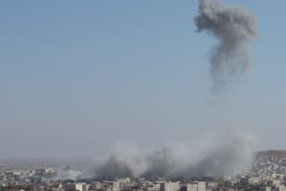 Bomb in Kobane in Syria