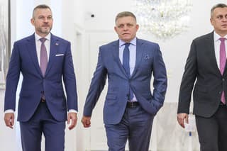 Peter Pellegrini, Robert Fico a Andrej Danko. 