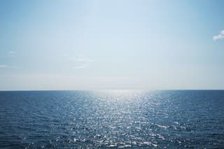 sunny day on a ferry sailing on the Baltic Sea