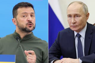 Volodymyr Zelenskyj a Vladimir Putin.