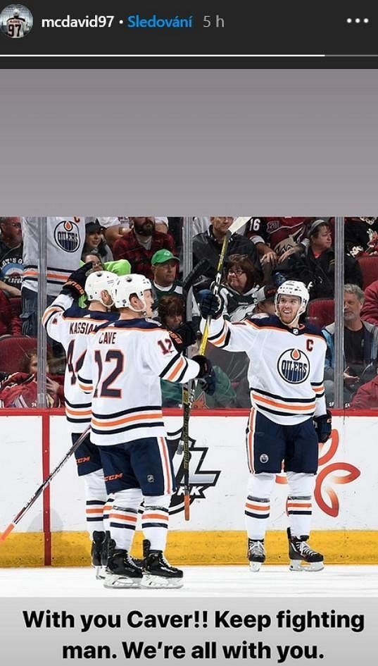 Spoluhráč Connor McDavid poslal Colbymu odkaz.