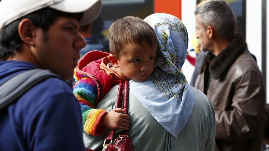 Migranti na železničnej stanici