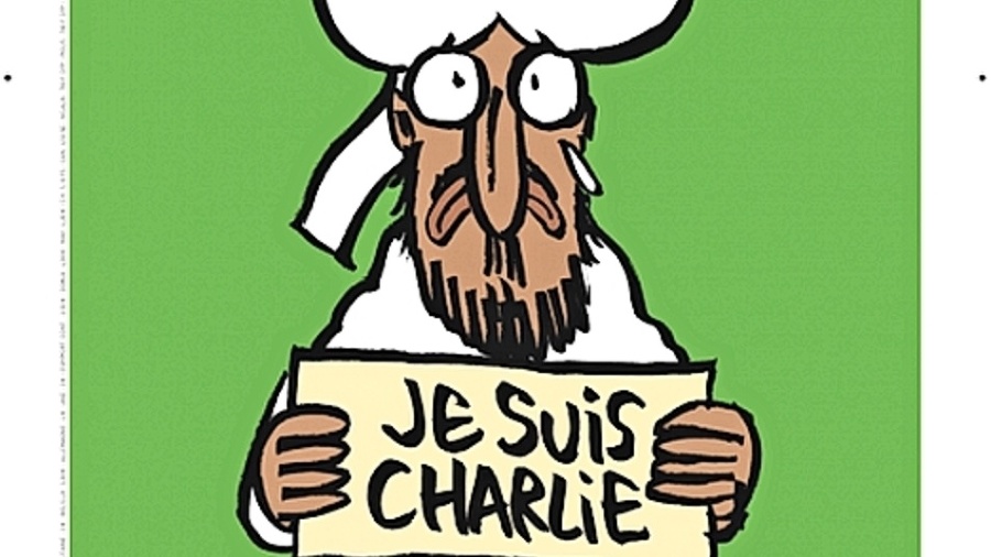 Noviny Charlie Hebdo.