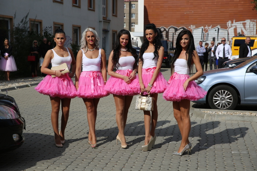 Ružovú sukničky nemohli chýbať