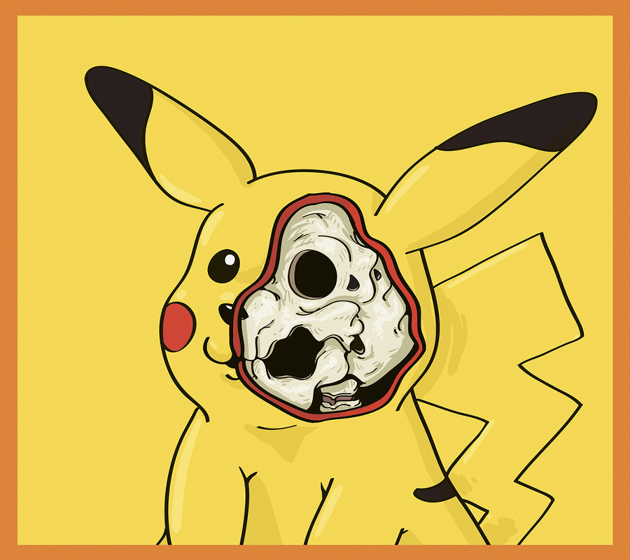 Pikachu lebka.