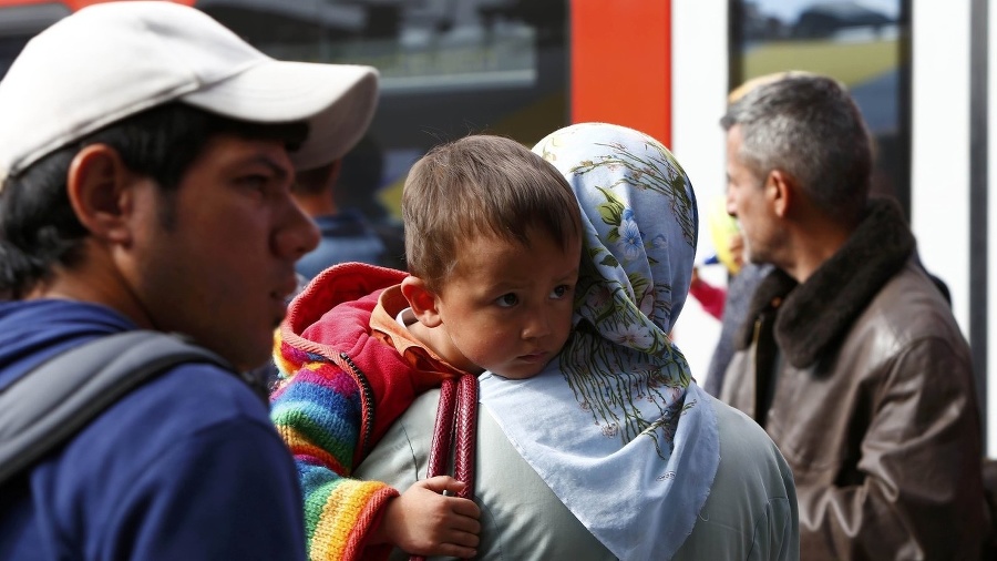 Migranti na železničnej stanici