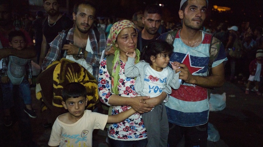 Sýrska rodina v prístave