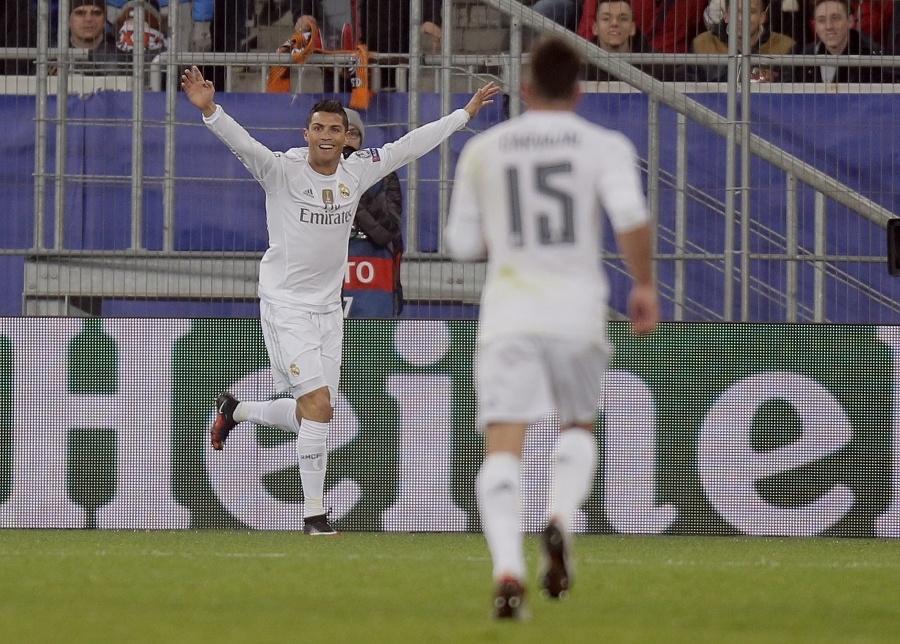 Cristiano Ronaldo oslavuje gól.