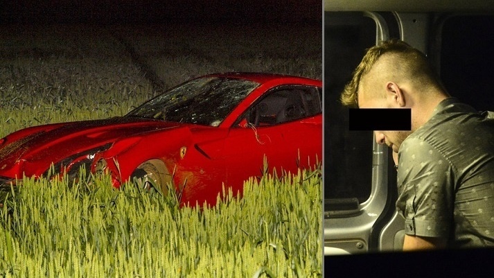 Ferrari skončilo v poli,