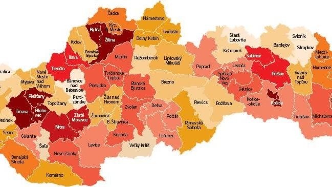 Mapa kriminality Slovenska