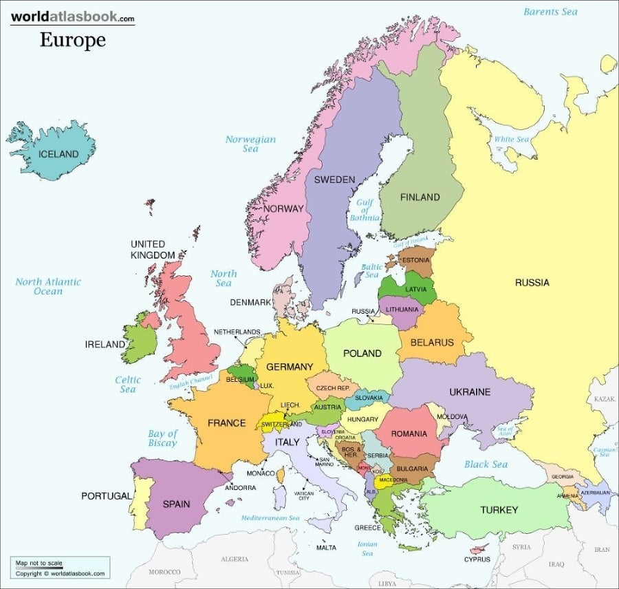 Politická mapa Európy