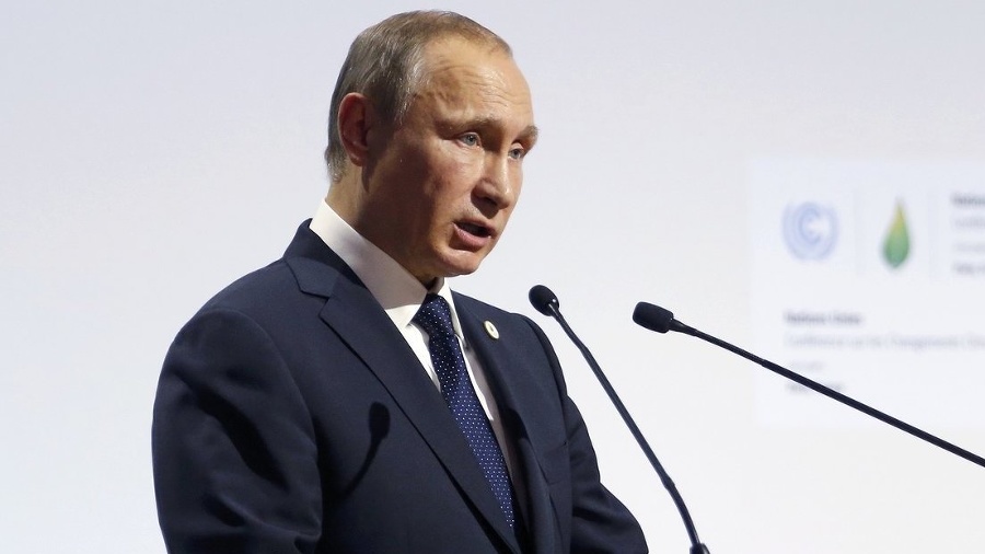 Putin počas prejavu na