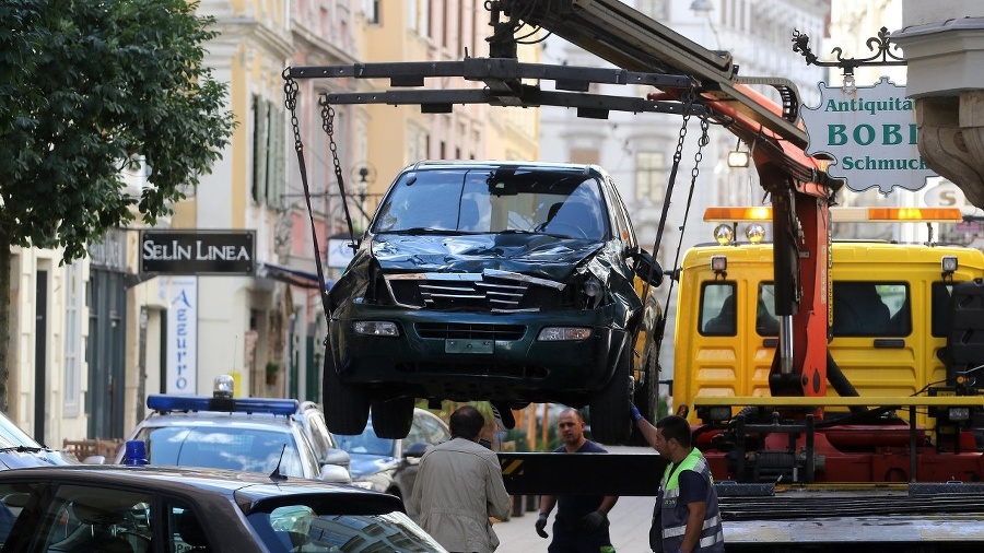 Odvážanie terénneho vozidla, ktorého