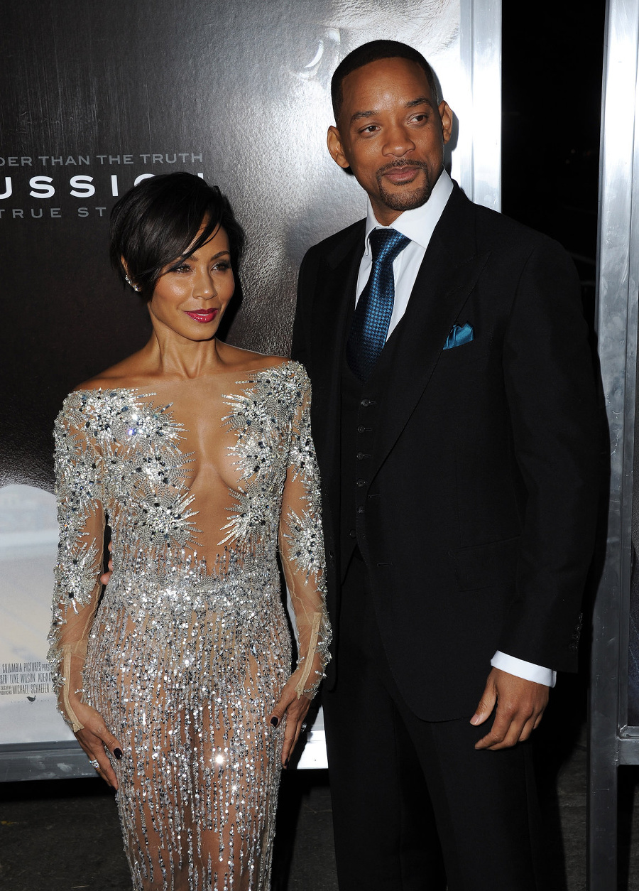 Jada Pinkett Smith a Will Smith na premiére filmu Concussion.