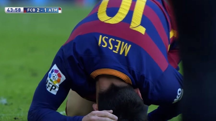 Messi sa po zákroku