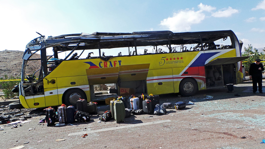 Egyptský policajt hliadkuje pred