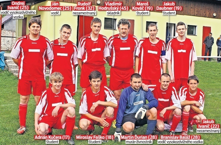 Futbalový tím TJ Kopernica.