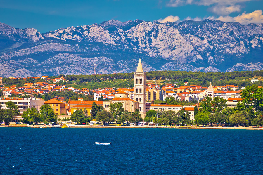 Zadar waterfront view from