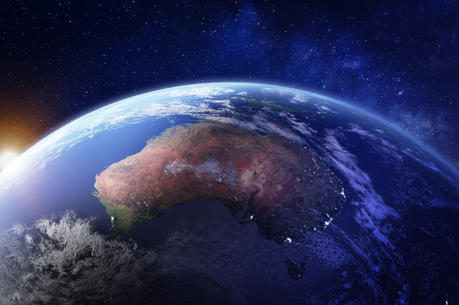 Australia from space at
